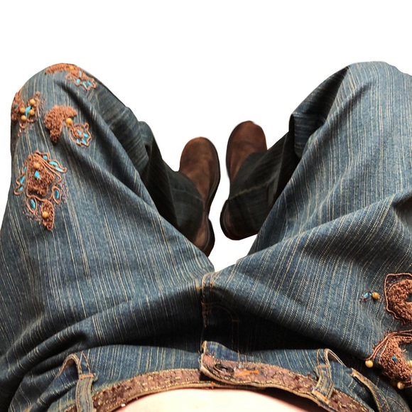 Marie Claire blue jeans boho/vintage size 11 straight cut slightly stretch - Picture 7 of 7